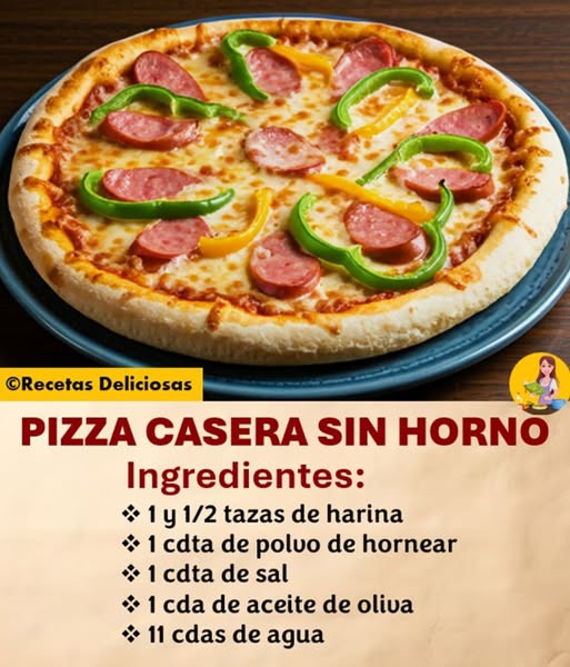 PIZZA CASERA SIN HORNO