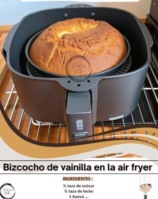 Bizcocho de Vainilla en Air Fryer