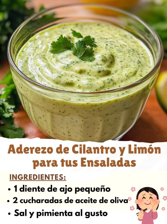 Aderezo de Cilantro y Limón para tus Ensaladas